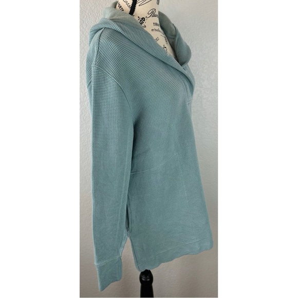 Athleta Womens Coaster Luxe Waffle Hoodie Minimalistic Grey, size Small Petite - Picture 3 of 14